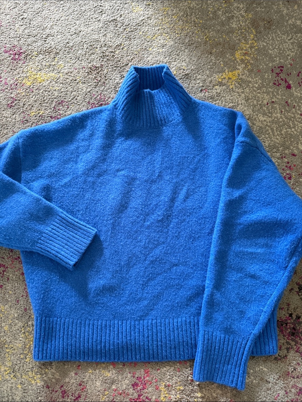 Zara Bright Blue Turtleneck Sweater